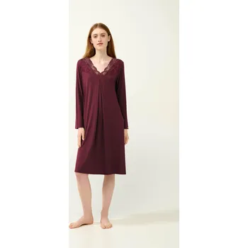Dámské noční prádlo Vamp Dámská noční košile z mikromodalu s krajkou 23122