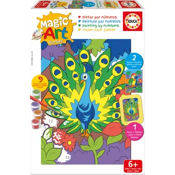 EDUCA Malování podle čísel: Páv a Papoušek