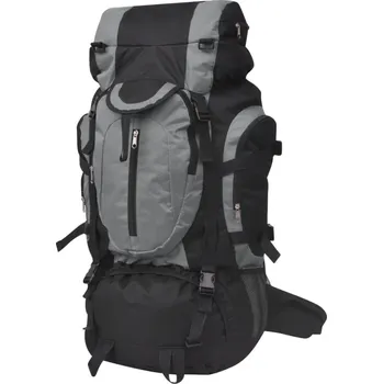 turistický batoh Outdoorový batoh XXL 75 l černý a šedý