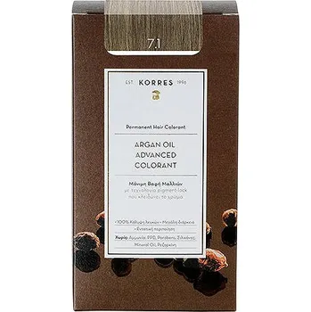 Kosmetika KORRES Argan Oil Advanced Colorant 7.1 Ash Blonde