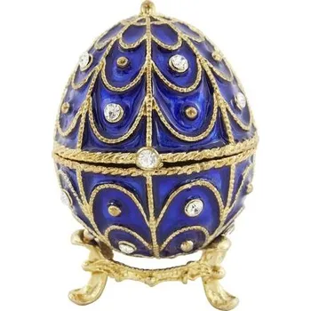 Šperkovnice Kovová šperkovnice s krystaly B0748-17 BL modrá