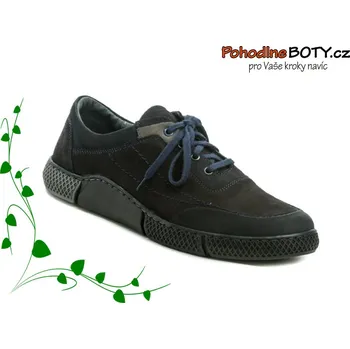 Pánská zdravotní obuv Pánské polobotky sportovní MA906 tm.modré kůže Wawel