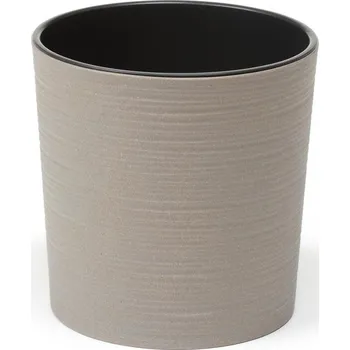 Květináč Květináč LAMELA Květináč MALWA ECO DLUTO - vroubek, průměr 25cm, výška 25.5cm, šedý