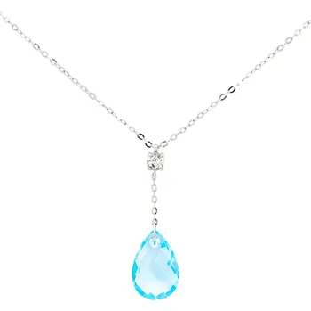 Náhrdelník Náhrdelník z bílého zlata s topazy CLD4217