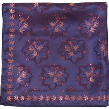Šátek HEDVA ČESKÝ BROKÁT Šátek Ondrin VSh 76x76 VONOKVĚTKA modrá