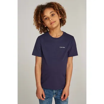 Chlapecké tričko Dětské bavlněné tričko Calvin Klein Jeans černá barva, s potiskem, IU0IU00683 IU0IU00683.128.176.9BYH 99X, vel. 176