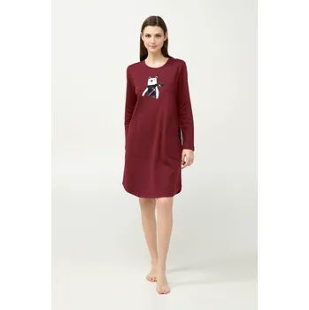 Dámské oblečení Vamp Dámská noční bavlněná košile s kapsami 23686