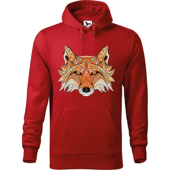Pánská mikina DOBRÝ TRIKO Pánská mikina s potiskem Hlava lišky Velikost pánské mikiny: S, Barva: Červená