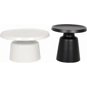 Konferenční stolek Sada 2 ks konferenčních stolků Modig černá/bílá