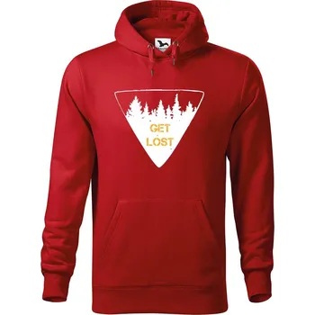 Pánská mikina DOBRÝ TRIKO Pánská mikina s potiskem Get lost Velikost pánské mikiny: S, Barva: Červená