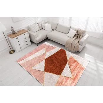 Koberec Pratelný koberec Romi - tvary 1 - růžový Rozměr koberce: 80x150 cm