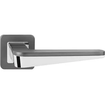 Dveřní kování DUO klika rozetová grafit chrom ZDUZG grafit