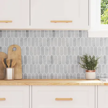 Samolepící dekorace Dekorativní samolepky 10 pcs Šedý mramor 30 x 30 x 0,8 cm