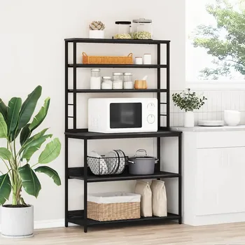 Příborník do zásuvky Kuchyňská polička Černý dub 100 x 40 x 168 cm kompozitní dřevo