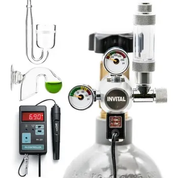 CO2 sada s regulátorem, nočním vypínáním, 2,1l lahvičkou, příslušenstvím