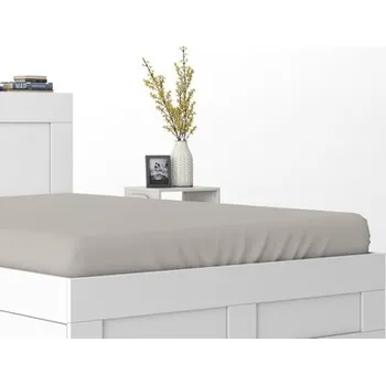 Prostěradlo Bavlněné prostěradlo s gumičkou PURE 160x200 cm béžové