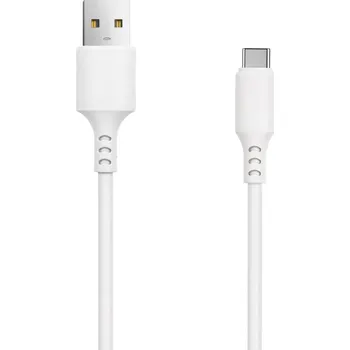 Datový kabel SETTY USB - USB-C kabel 1,0 m 3A bílá (GSM106094)