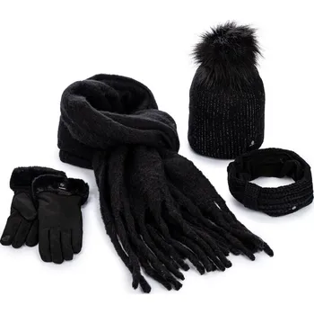 Čepice Antonio Secret zimní set černý 4 ks uni