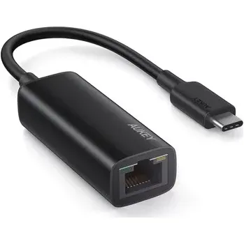 Síťová karta aukey usb‑c na gigabit ethernet adaptér s led indikátory
