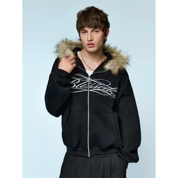 Pánská móda Mikina s&nbsp;kapucí a&nbsp;výšivkou - M - House - černá - 368JS-99X