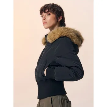 Dámský kabát Prošívaná bunda s kapucí - XL - House - černá - 167HR-99X