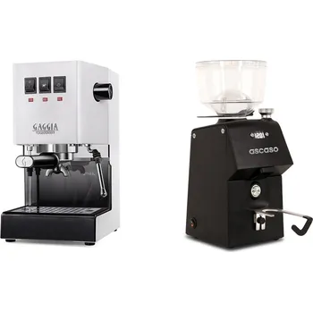 Kávovar Gaggia Classic E24, white + Ascaso H64, black