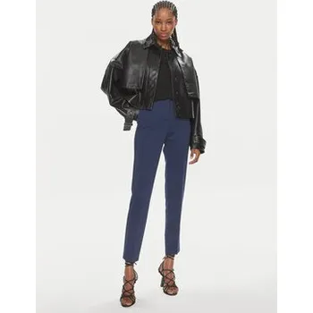 Dámské kalhoty Pinko Kalhoty z materiálu Bello 100155 A1L4 Tmavomodrá Slim Fit 44