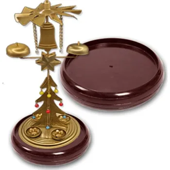 Vánoční svícen Dřevěná odkapávací miska hnědá pro Andělské zvonění