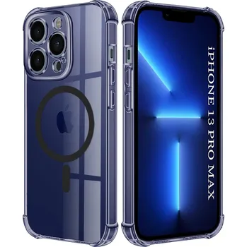 Pouzdro na mobilní telefon Techsuit Shockproof průhledný silikon MagSafe iPhone 13 Pro Max kouřově černý