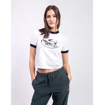 Carhartt WIP W' S/S Reminiscing Ringer T-Shirt White heavy stone wash S