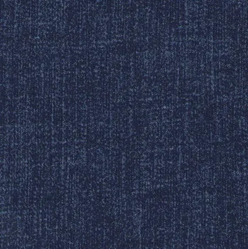 Moraviatex Teplákovina elastická tm.modrá potisk Jeans Denim