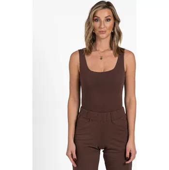 Body TallGuys Dámské dlouhé body | Brown Velikost: XXL, Délka: LONG
