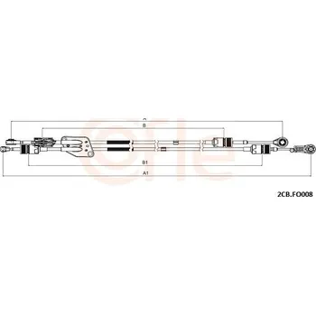 Tažné lanko, ruční převodovka COFLE 2CB.FO008