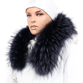 Kožešinový lem na kapuci - límec mývalovec grafitově šedý M 41/1 (75 cm)