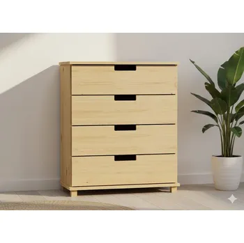 Komoda Komoda z masivu FELIX Z3 šířka 80 cm Barevné provedení: Dub tmavý - hl. 42 cm