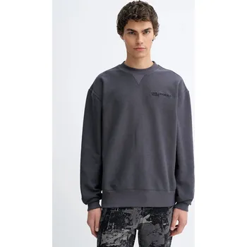 Pánská mikina Bavlněná mikina Karl Lagerfeld Jeans pánská, šedá barva, hladká, B1M20056 90X, vel. L