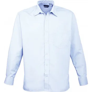 Pánská košile Premier Workwear Pánská popelínová košile s dlouhým rukávem Barva: modrá světlá, Velikost: 42 PW200