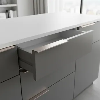 Nábytkové kování Siro Úchytka na hranu CANSAS / Nikl broušený 128 mm