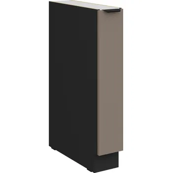 Kuchyňská skříňka 15 D CARGO BB, Spodní kuchyňská skříňka s výsuvným drátěným košem Aria sandgrau/černá