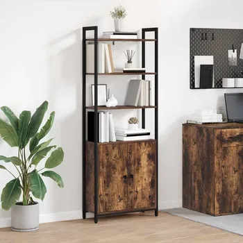 Knihovna Knihovna Kouřový dub 60 x 24 x 161 cm kompozitní dřevo