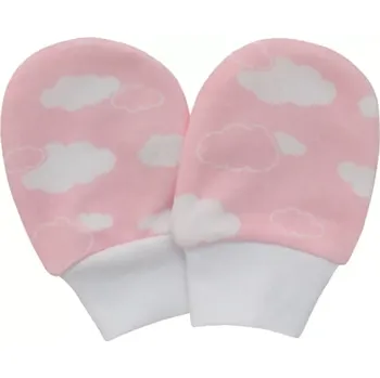 Módní doplněk ESITO | Rukavice bavlna potisk obláček Pink - obláček růžová / 62