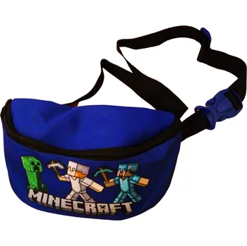 Ledvinka Fashion UK Dětská ledvinka MINECRAFT modrá 1 kapsa