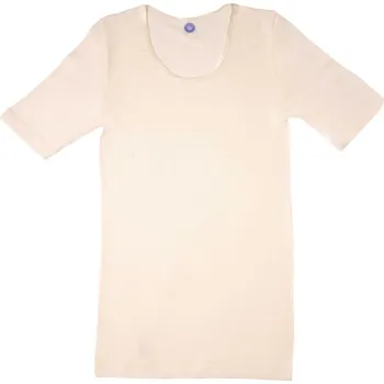 Dámské termo spodky Dámské merino tričko s hedvábím, krátký rukáv Barva: Bílá, Velikost: 40/42 černé/bílé