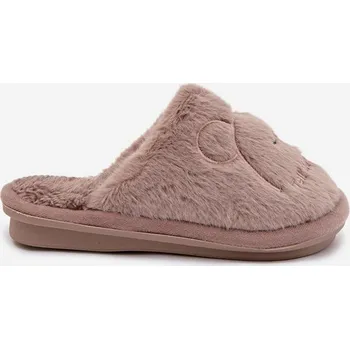 Dívčí tričko Dětské pantofle s chlupatým tmavě béžovým Norene 33