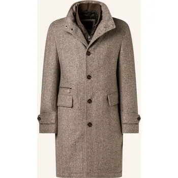 Pánský zimní kabát Windsor. Pánský Vlněný Kabát S Odnímatelnou Klopou, šedá /...