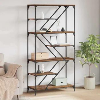 Knihovna Knihovna Staré dřevo 91 x 36 x 176 cm kompozitní dřevo