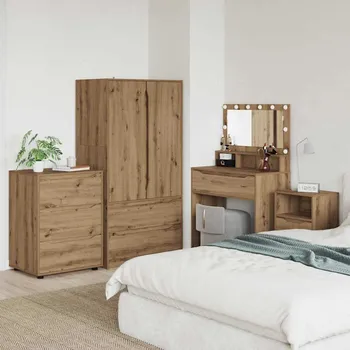 Příborník do zásuvky Úložná skříňka Artisanový dub 60 x 48 x 81 cm kompozitní dřevo