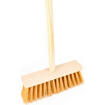 Koště KARTÁČOVINY Koště úklidové s holí 25×6 – PET okr