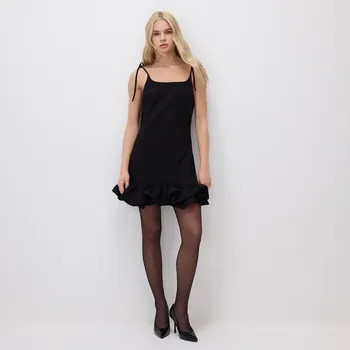 Dámské šaty Reserved - Mini šaty s vázáním - černý - 127GP-99X - 127GP-99X-S