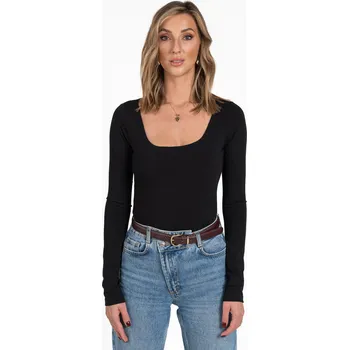 Body TallGuys Dámský dlouhý rukáv | Body | Deep black Velikost: 3XL, Délka: LONG